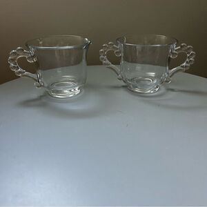 Imperial Glass Candlewick Vintage Collectible Sugar & Creamer Set